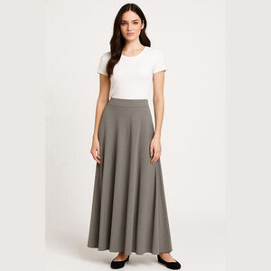 NWT Women's Coldwater Creek Heather Grey Maxi Skirt XS
